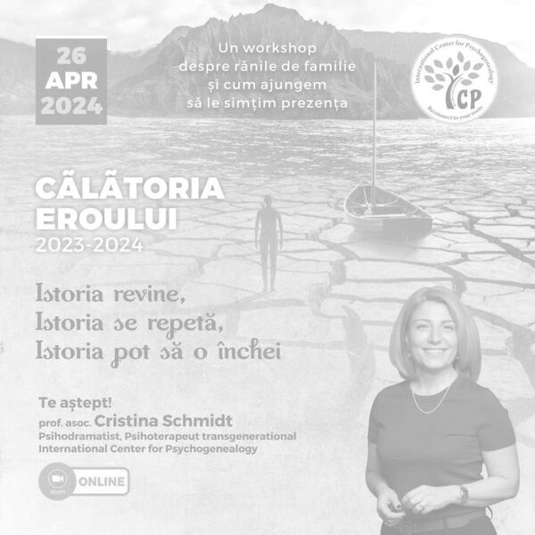 26 Aprilie 2024 - "Istoria revine, Istoria se repetă, Istoria pot să o închei"<p style="color:red;">SOLD OUT</p>